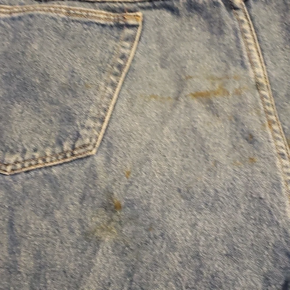 Wrangler Denim Shorts 40x8 Paint Stained 100% Cotton